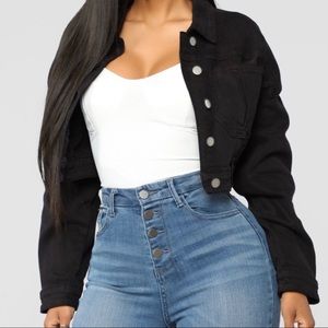 Fashion Nova Elise Denim Cropped Jacket
